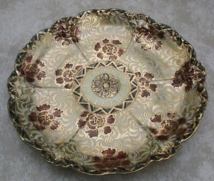 Ant Hand Painted Nippon Noritake Porcelain Plate w Heavy Gold Gilt Design - Picture 1 of 13