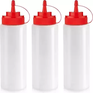 Condiment Squeeze Bottles for Sauces Liquids - 12 OZ Kitchen Squirt Bottles for - Picture 1 of 9