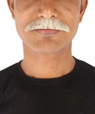 HPO Men's Human Hair Mustache Cosplay Facial Hair - Image 1 of 4