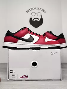 Size 10.5 - Nike Dunk Low By You Chicago Men’s US DO7413-991 Red Black White NEW - Picture 1 of 9