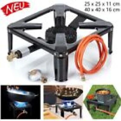 Gaskocher Hockerkocher Economic 8 KW DE/AT mit 150 cm Schlauch & 50 mbar Regler - Bild 1 von 4