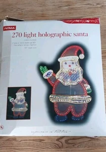 Vtg Noma 270 Light Holograph Santa Indoor Outdoor 36×48 W Manual 80% Lights Up - Picture 1 of 11