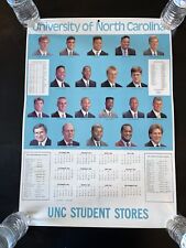 1990-91 University of North Carolina Tarheels basketball schedule poster 25x18