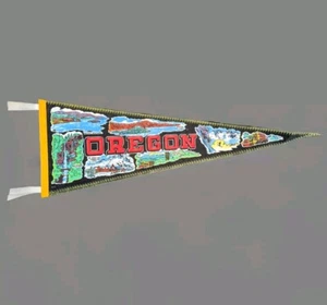 Oregon State Wimpel Souvenir Reise Tourismus Vintage Portland Krater Lake Pacific - Bild 1 von 5