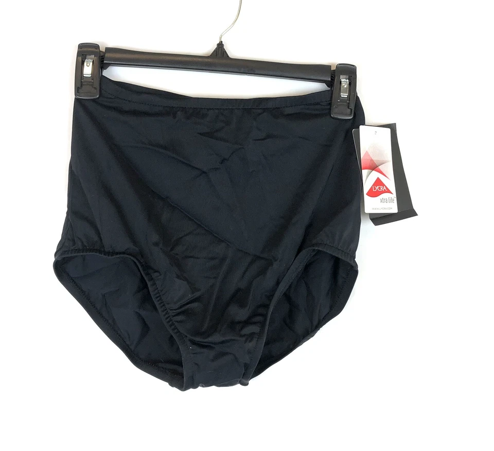 Maxine of Hollywood Women's High Waist Hipster Bottom Black Size 8