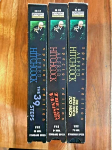 Alfred Hitchcock 3 VHS Set Special Edition Very Good Condition. Classic Cinema - Picture 1 of 10