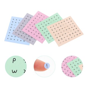 15 Sheets English Alphabet Stickers Small Letter Decals Mini Accessories Korean