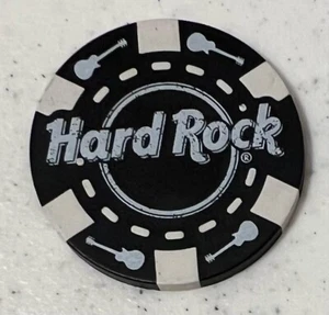 Black Hard Rock Cafe Casino Poker Chip Black - Picture 1 of 4