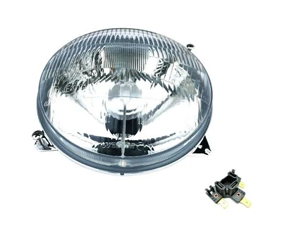 Scheinwerfer H4 Metall Rund ø178 12V 24V Positionslicht Abblendlicht mit Stecker - Bild 1 von 4