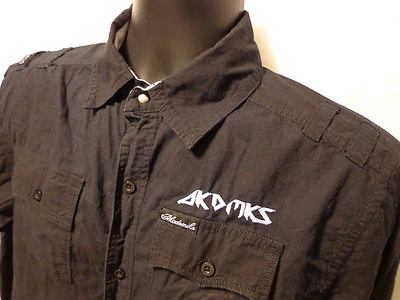 CAMISA ACADEMIKS NIÑOS TALLA GRANDE NEGRA LS BOTÓN DELANTERO 100% Algodón Foto 1 de 4