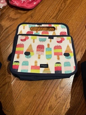 Thirty One Small Tote Crafting About 10" x 10" x 7" Popsicle Ice Cream Print - Image 1 of 4