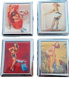 AZTEC collectable of 1 collectable Retro Pin up girl cigarette case - Picture 1 of 6