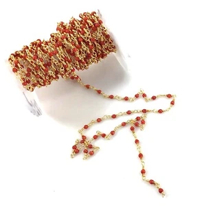 Small Gemstone Chain Faceted Rondelle | Sold by FT | Necklace Bracelet Chain - Picture 1 of 110