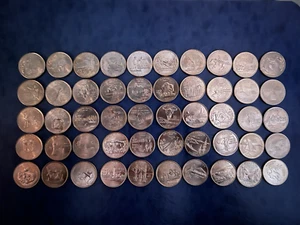 US 1999-2008 50 States Statehood Quarters Complete Set - All P Mint 50 Coins - Picture 1 of 2