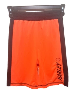 Harley-Davidson Boys Youth Kids Shorts Size 6 Orange Athletic - Picture 1 of 4