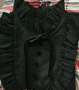 BLESSUME Medieval Victorian Blouse Women Ladies Steampunk BLACK XS - Picture 1 of 5