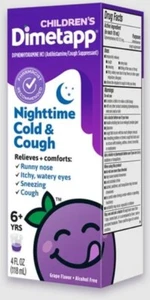 Dimetapp Children's Nighttime Cold&Cough NEW FORMULA, Grape 4 Fl Oz 850026660388 - Picture 1 of 2