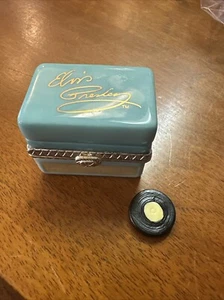 PHB RARE Porcelain Hinged Trinket Box Elvis Presley Record Player - Picture 1 of 4