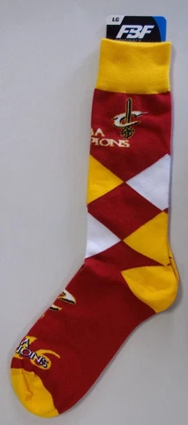 Cleveland Cavaliers Men's Crew Socks Large 10 to 13 Arqyle NBA Champions Cover