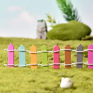 Cute Vivid Wooden Fence Pine Wood Mini for Garden Decoration Set Succulent - Picture 1 of 9