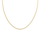 Erbskette Edelstahl 18k vergoldet Damen Halskette Neu 45cm Länge 2mm Breite