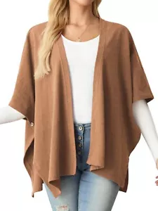 Women's Shawls and Cardigan Open Front Poncho Cape Autumn and Winter All-Matc... - Picture 1 of 6