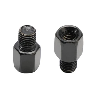 2x Universal Fit Motorcycle Scooter Mirror Adaptors 8mm Standard to 10mm Reverse - Picture 1 of 10