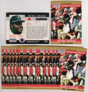 100 Stück 1990 Pro Set Anthony Thompson mit Art Shell Back falsche Rückseite Fehler - Bild 1 von 1