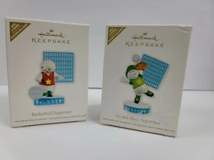 Hallmark Keepsake Grand-Slam Superstar & Basketball Superstar Lot Of 2 Ornaments - Picture 1 of 8