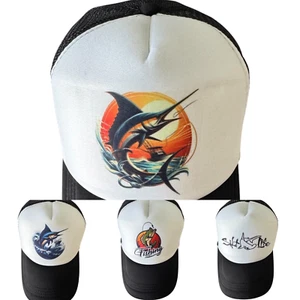 Gorro de pesca con espalda de malla para hombres y mujeres, gorra ajustable. - Picture 1 of 19