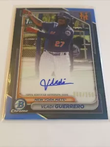 2024 Bowman Chrome Vladi Guerrero Blue Color Match 1st Auto /150 - Picture 1 of 2