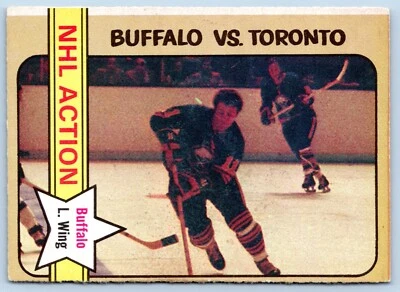 RICK MARTIN IN ACTION (GIL PERREAULT ON PIC) 1972-73 O-PEE-CHEE NO 176 EX  58621 - Image 1 of 2