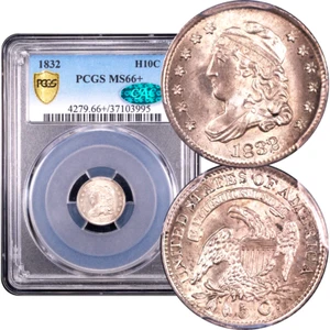 1832 Capped Bust Half Dime H10C PCGS MS66+ CAC - Picture 1 of 5