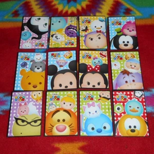 Complete Set of 12 Disney Tsum Tsum Vending Stickers *Approx. 3.25" x 2.25" Each - Picture 1 of 7