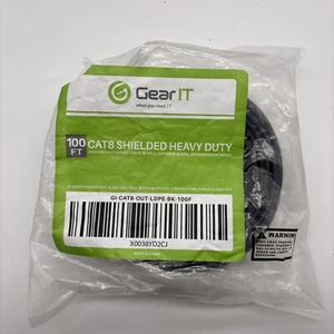 GearIT Cat8 Cavo Ethernet da Esterno 100Ft Impermeabile, a Terra, a Parete - Foto 1 di 4