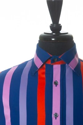Duchamp Multi Striped Slim Fit Dress Shirt 29294 - Image 1 of 4