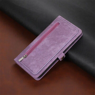 拉链钱包式皮革手机壳 适用于小米 Mi 13 Lite 14 Redmi Note 12 11 10 — 第 1/4 张图片