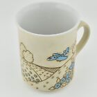 Vintage Ashdale Pottery Plane Countryside Mug/ Cup Blue Brown Coffee Tea Retro