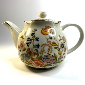 Robinson Design Group Tea Pot floral Teapot Japan 1989 Pink Blue Yellow Orange - Imagen 1 de 12