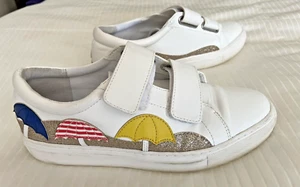 Katy Perry Women's Sneakers Size 8.5 The Mollie Smooth Nappa Glitter Hook & Loop - Picture 1 of 11