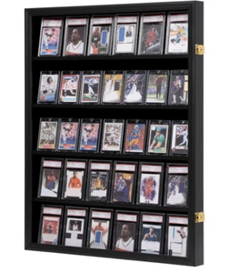 Vitrina de tarjetas de béisbol - Marco de exhibición de tarjetas deportivas graduadas 35 - Sostiene deportes - Imagen 1 de 10