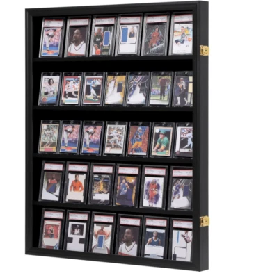 Baseball Card Display Case - 35 Graded Sports Card Display Frame - Holds Sport - Image 1 of 4