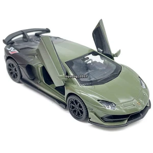 1:36 Lamborghini Aventador SVJ Modelo Coche Diecast Vehículo de Juguete para Niños Niños Verde - Imagen 1 de 10