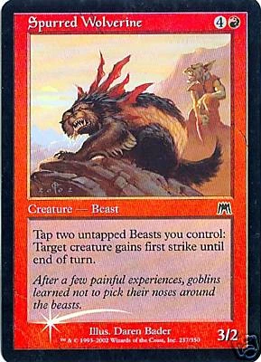 MTG - Onslaught - Spurred Wolverine - 2X - Foil - NM - Image 1 of 1