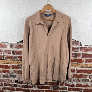 Polo Golf Ralph Lauren Polo Shirt Mens XL Long Sleeve Herringbone Cotton Blend - Picture 1 of 5
