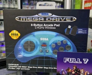 RETRO-BIT MEGA DRIVE 8-Button Arcade Pad 2.4 GHz Wireless neuf new version euro - Picture 1 of 6