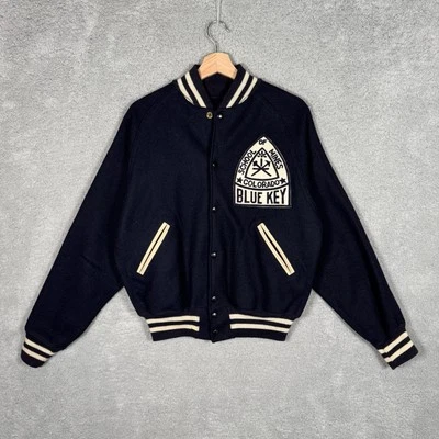 Chaqueta Universitaria Colorado School of Mines Años 40-50 De Colección Blue Key Honor Society Foto 1 de 4