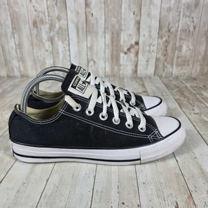 Zapatillas bajas de lona Converse Chuck Taylor All Star negras blancas para mujer 8 - Imagen 1 de 8