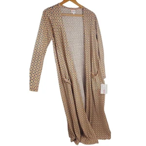 NWT LulaRoe Sarah S Linen Cardigan Duster Long Sweater Open Front Pockets Womens - Picture 1 of 6