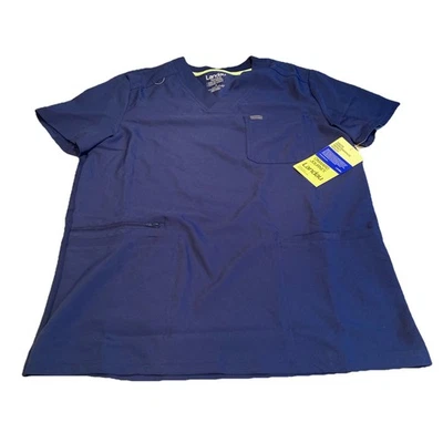 Blusa Médica Landau Forward Para Hombre 3 Bolsillos Cuello en V Azul M Foto 1 de 2